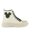 Baskets Montante BEIGE Femme Motif Uni Lacets