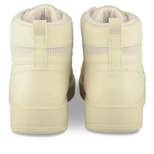 Baskets Montante BEIGE Femme Motif Uni Lacets