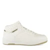 Baskets Montante BLANC Femme Motif Uni Lacets