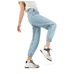 Baskets Montante BLANC Femme Motif Uni Lacets