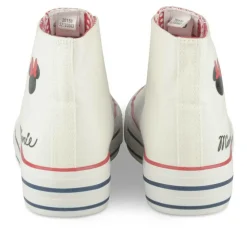 Baskets Montante BLANC Femme Motif Uni Lacets