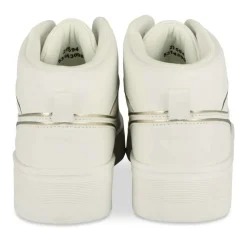 Baskets Montante BLANC Femme Motif Uni Lacets