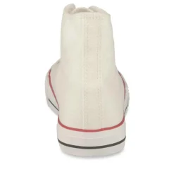 Baskets Montante BLANC Femme Motif Uni Lacets