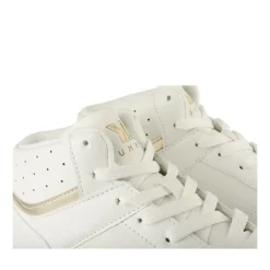 Baskets Montante BLANC Femme Motif Uni Lacets