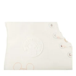 Baskets Montante BLANC Femme Motif Uni Lacets