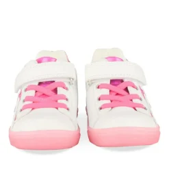 Baskets Montante BLANC Fille Motif Etoiles Scratch
