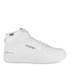 Baskets Montante BLANC Homme Motif Uni Lacets