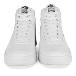 Baskets Montante BLANC Homme Motif Uni Lacets