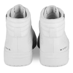 Baskets Montante BLANC Homme Motif Uni Lacets