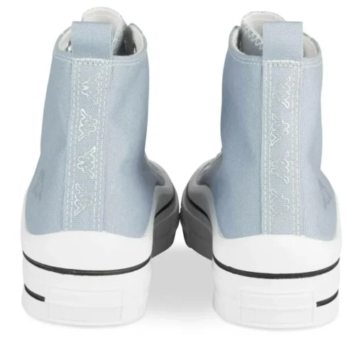 Baskets Montante BLEU Femme Motif Uni Lacets