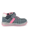 Baskets Montante BLEU Fille Motif Rayures Scratch