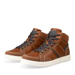 Baskets Montante COGNAC Homme Motif Uni Lacets