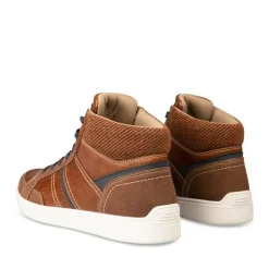 Baskets Montante COGNAC Homme Motif Uni Lacets
