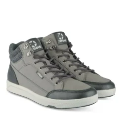 Baskets Montante GRIS Homme Motif Uni Lacets