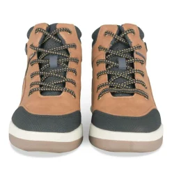 Baskets Montante JAUNE Garçon Motif Uni Lacets