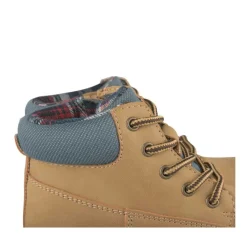 Baskets Montante JAUNE Garçon Motif Uni Lacets