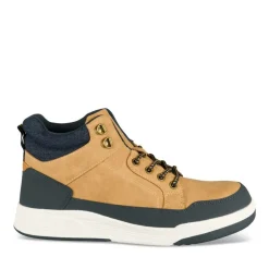 Baskets Montante JAUNE Homme Motif Uni Lacets