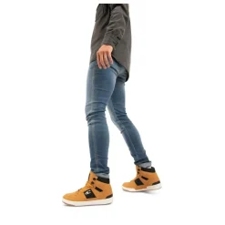 Baskets Montante JAUNE Homme Motif Uni Lacets