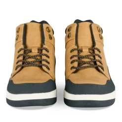 Baskets Montante JAUNE Homme Motif Uni Lacets
