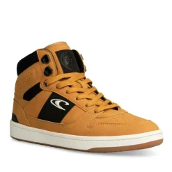 Baskets Montante JAUNE Homme Motif Uni Lacets