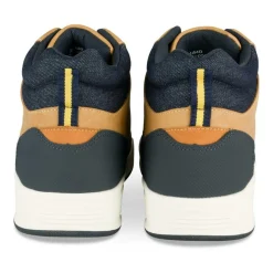 Baskets Montante JAUNE Homme Motif Uni Lacets