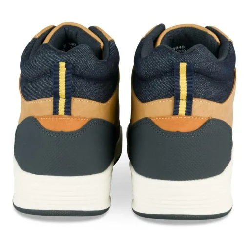 Baskets Montante JAUNE Homme Motif Uni Lacets