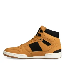 Baskets Montante JAUNE Homme Motif Uni Lacets