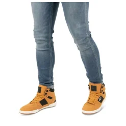 Baskets Montante JAUNE Homme Motif Uni Lacets