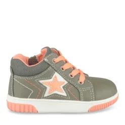 Baskets Montante KAKI Garçon Motif Etoiles Fermeture éclair