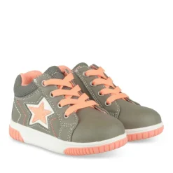 Baskets Montante KAKI Garçon Motif Etoiles Fermeture éclair
