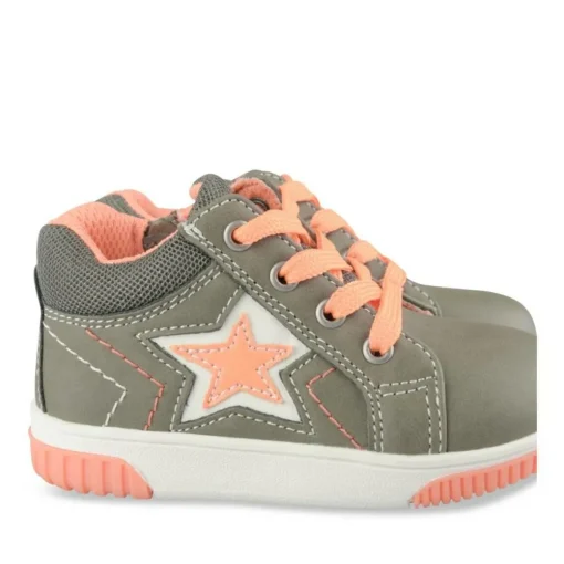 Baskets Montante KAKI Garçon Motif Etoiles Fermeture éclair