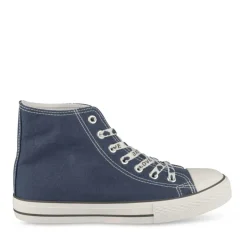 Baskets Montante MARINE Femme Motif Uni Lacets