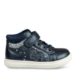 Baskets Montante MARINE Fille Motif Uni Scratch