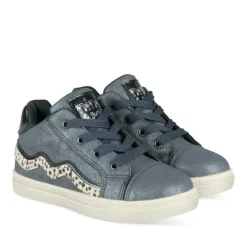 Baskets Montante MARINE Fille Motif Animal Lacets