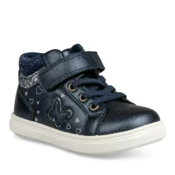 Baskets Montante MARINE Fille Motif Uni Scratch