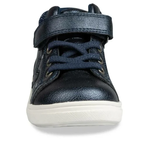 Baskets Montante MARINE Fille Motif Uni Scratch