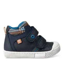 Baskets Montante MARINE Garçon Motif Uni Scratch