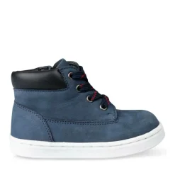 Baskets Montante MARINE Garçon CUIR Motif Uni Fermeture éclair