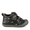 Baskets Montante MARINE Garçon Motif Dinosaure Scratch