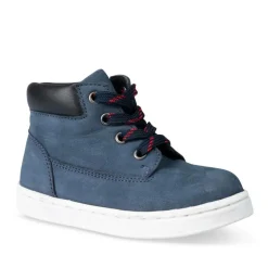 Baskets Montante MARINE Garçon CUIR Motif Uni Fermeture éclair