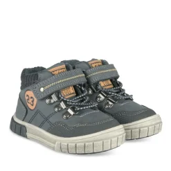 Baskets Montante MARINE Garçon Motif Uni Scratch