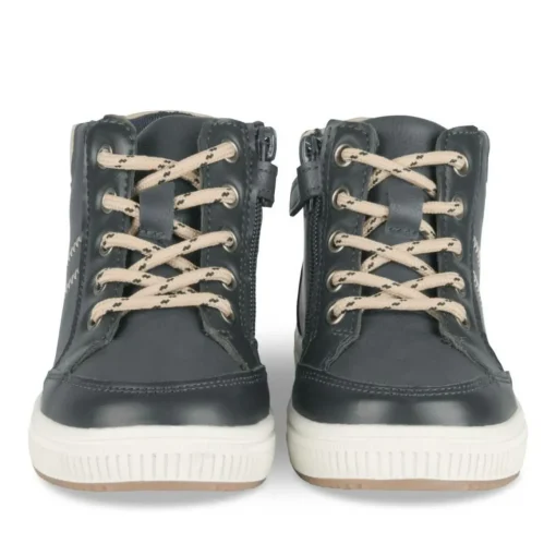 Baskets Montante MARINE Garçon Motif Uni Lacets