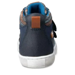 Baskets Montante MARINE Garçon Motif Uni Scratch