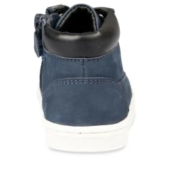 Baskets Montante MARINE Garçon CUIR Motif Uni Fermeture éclair