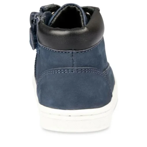 Baskets Montante MARINE Garçon CUIR Motif Uni Fermeture éclair