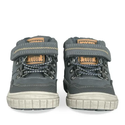 Baskets Montante MARINE Garçon Motif Uni Scratch