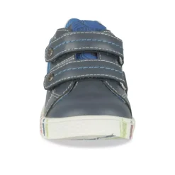 Baskets Montante MARINE Garçon Motif Rayures Scratch
