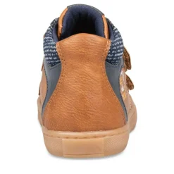 Baskets Montante MARINE Garçon Motif Uni Scratch