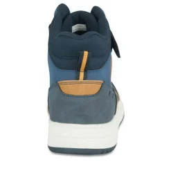 Baskets Montante MARINE Garçon Motif Uni Scratch