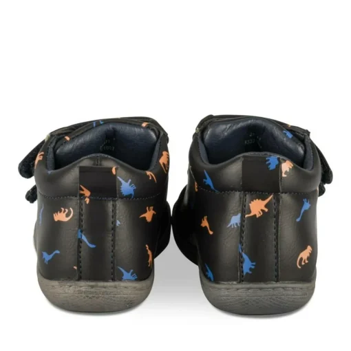 Baskets Montante MARINE Garçon Motif Dinosaure Scratch